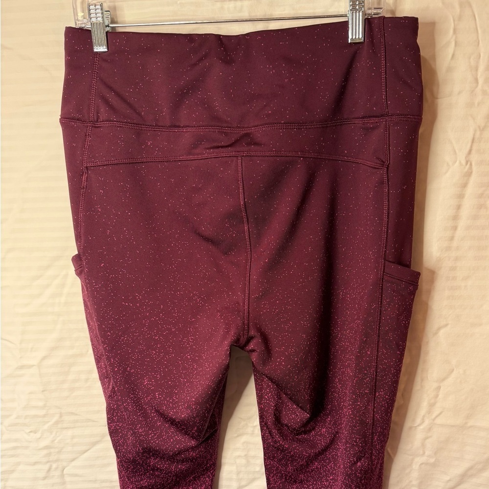 Talbots XL Winter Burgundy Speckled Leggings Pristine Condition - Picture 3 of 6